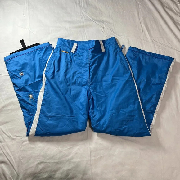 Spyder | Light Blue and White Adjustable Waist Skiing Snow Pants | Size 18Y - Picture 1 of 15